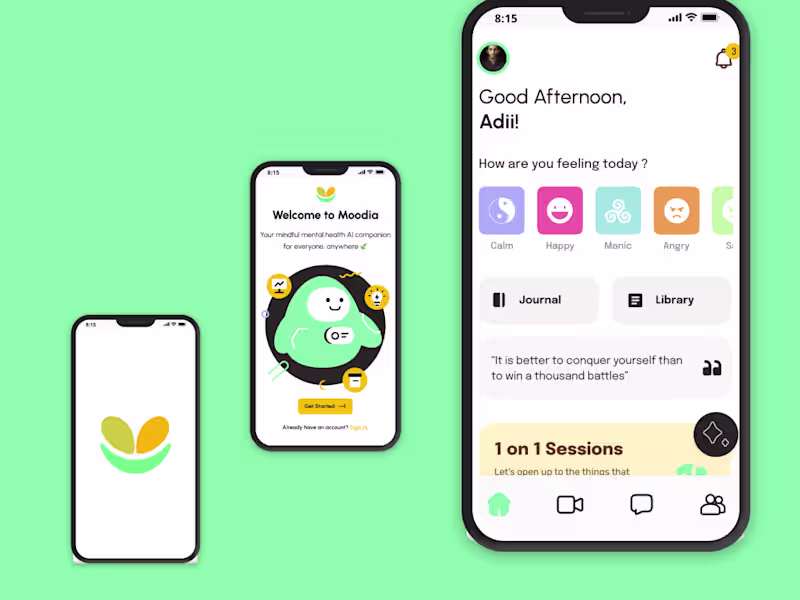 Cover image for Moodia: An AI Companion for Mental Health and Well-Being
