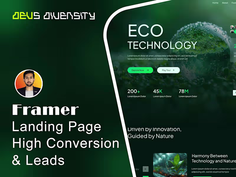 Cover image for Framer Landing Page - High Conversion / Leads
