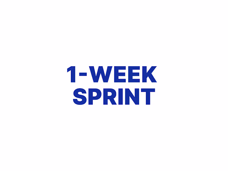 Cover image for 1-week Sprint