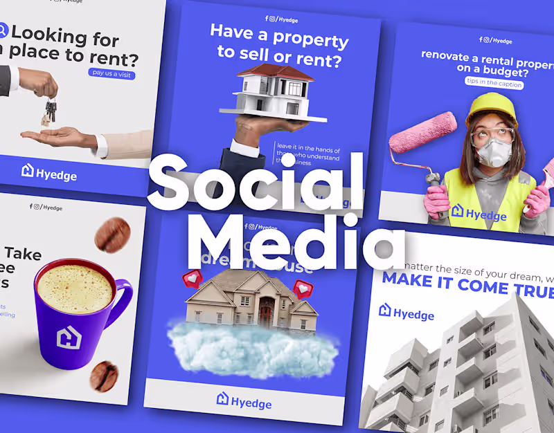 Cover image for Hyedge Real Estate - Social Media Post on Behance