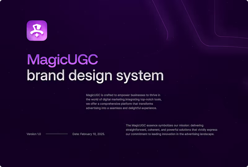Cover image for MagicUGC Branding Design System
