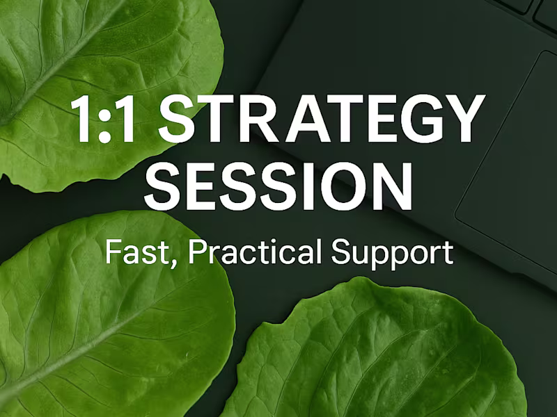 Cover image for 1:1 Strategy Session — Fast, Practical Support
