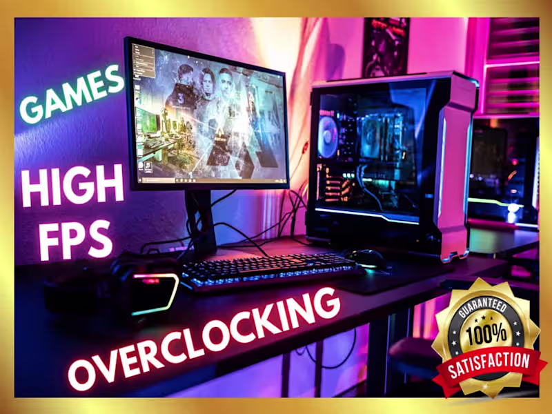 Cover image for overclock cpu,ram memory,GPU graphics card,increase PC games fps