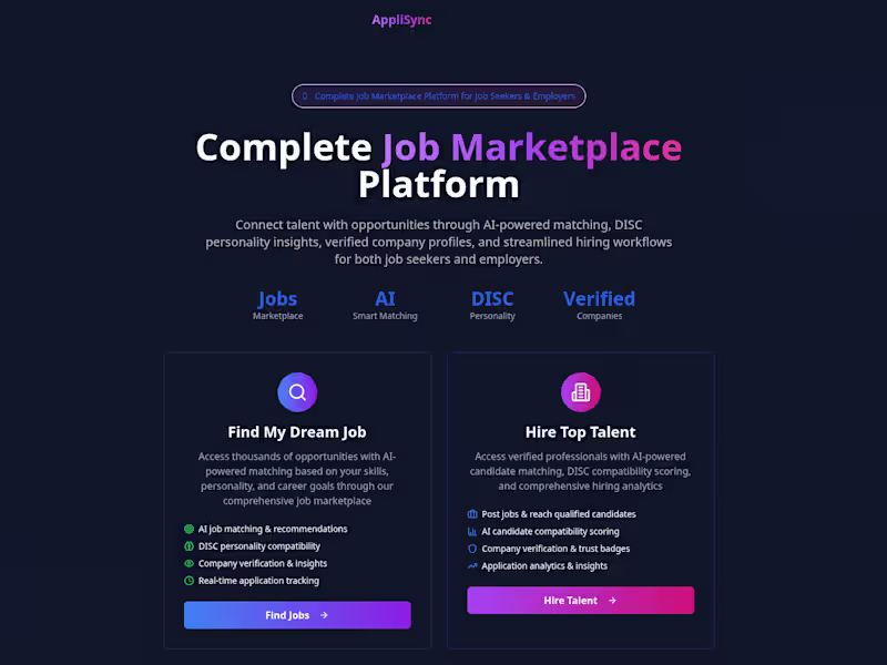 Cover image for Complete Job Marketplace Platform