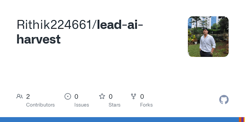 Cover image for Lead AI Harvest - Intelligent Lead Generation Tool
