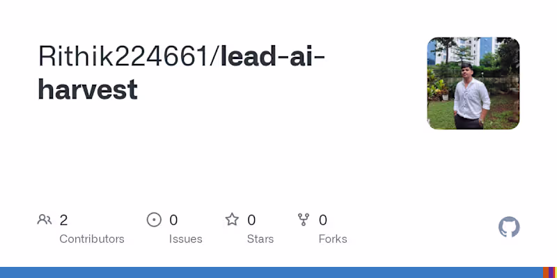 Cover image for Lead AI Harvest - Intelligent Lead Generation Tool