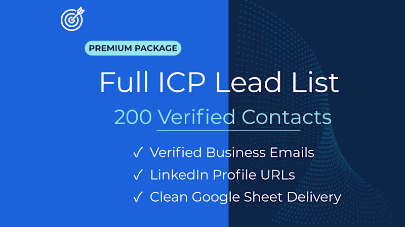 Cover image for Full ICP Lead List — 200 Verified Contacts