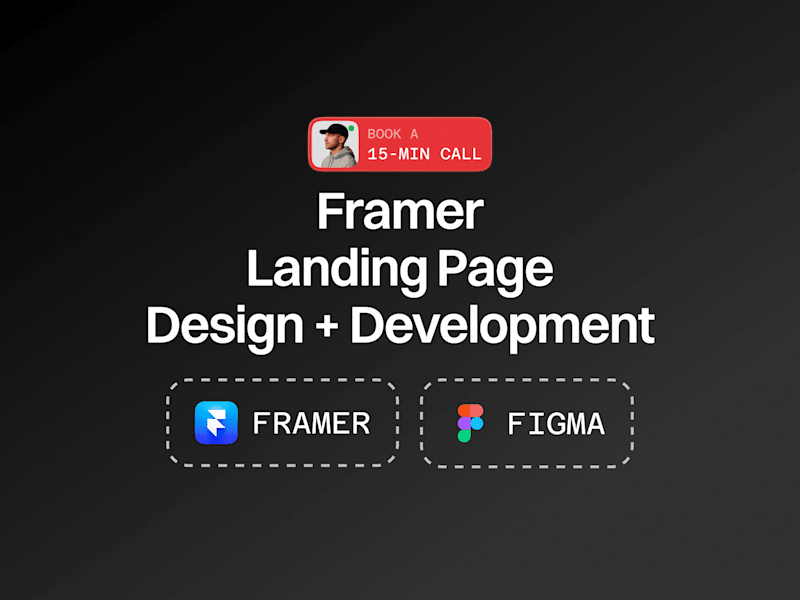 Cover image for Framer Landing Page Design & Development