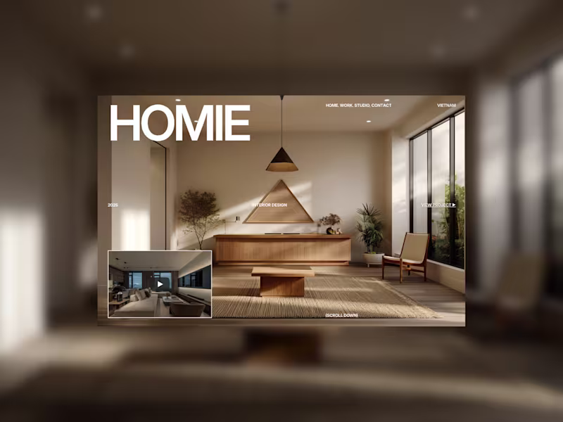 Cover image for Homie Interior Design Website Development