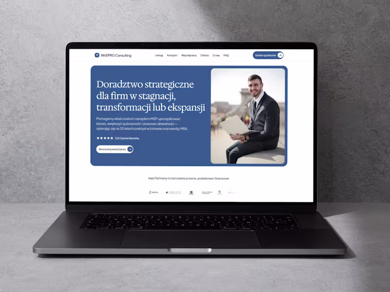Cover image for Invepro Consulting - Framer B2B landing page