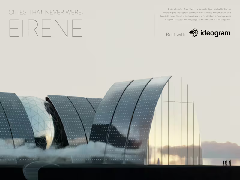 Cover image for Eirene: Cities That Never Were Built entirely with Ideogram ...