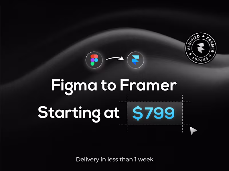 Cover image for Figma to Framer Website Development