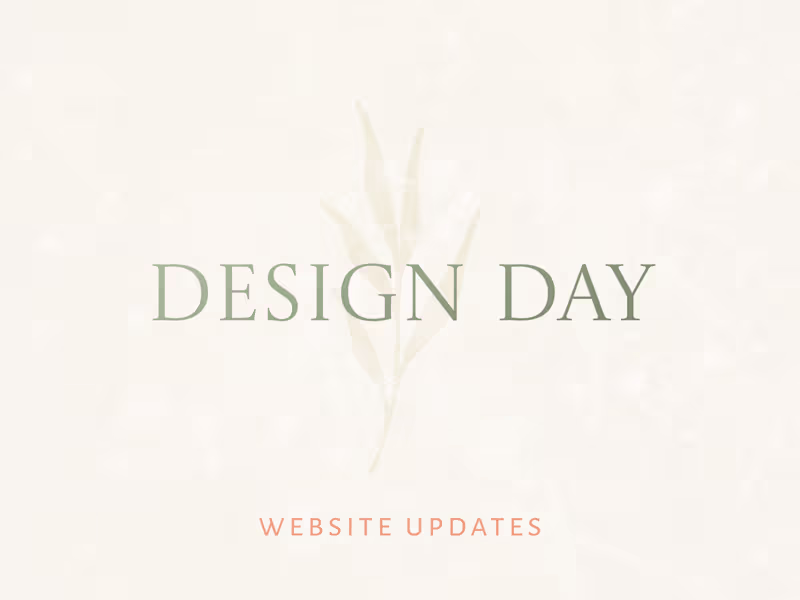 Cover image for Dedicated day to update and refine your site