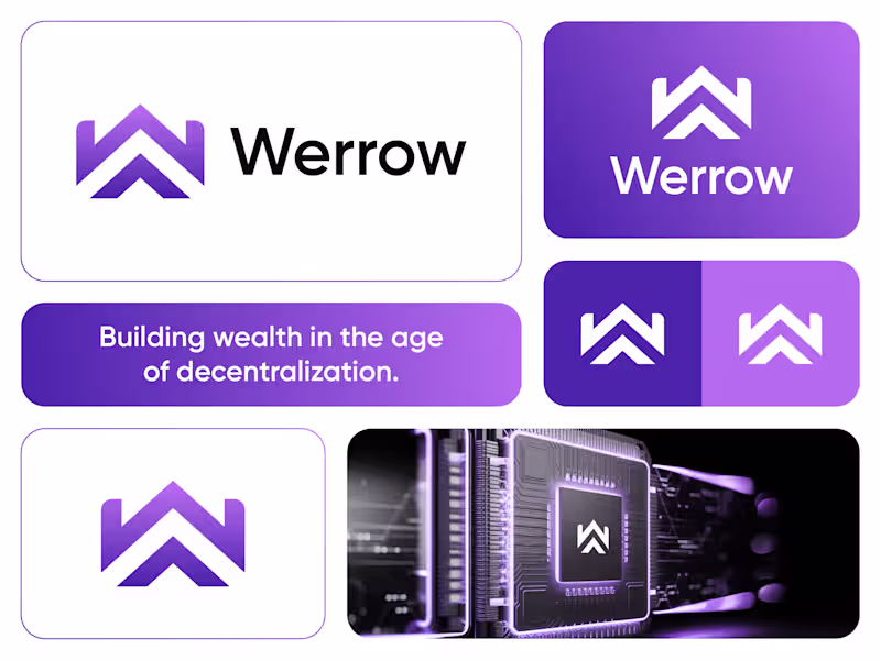 Cover image for Werrow - Lettermark Logo Design for Crypto and Web3