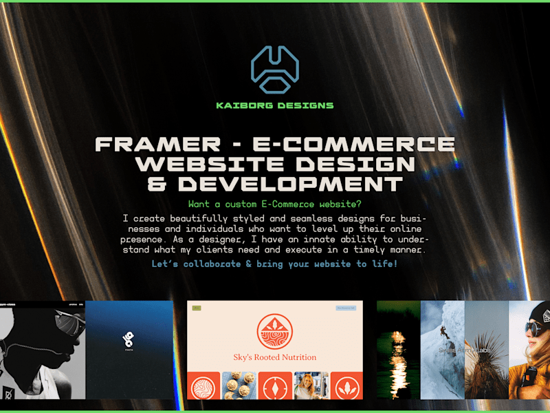Cover image for Framer - E-Commerce Website Design & Development