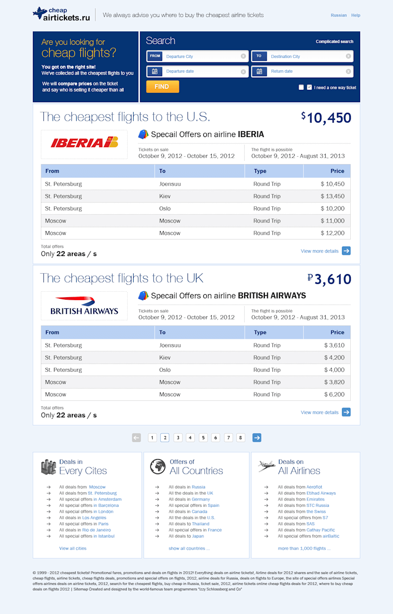 Cover image for Cheap Air Tickets Website