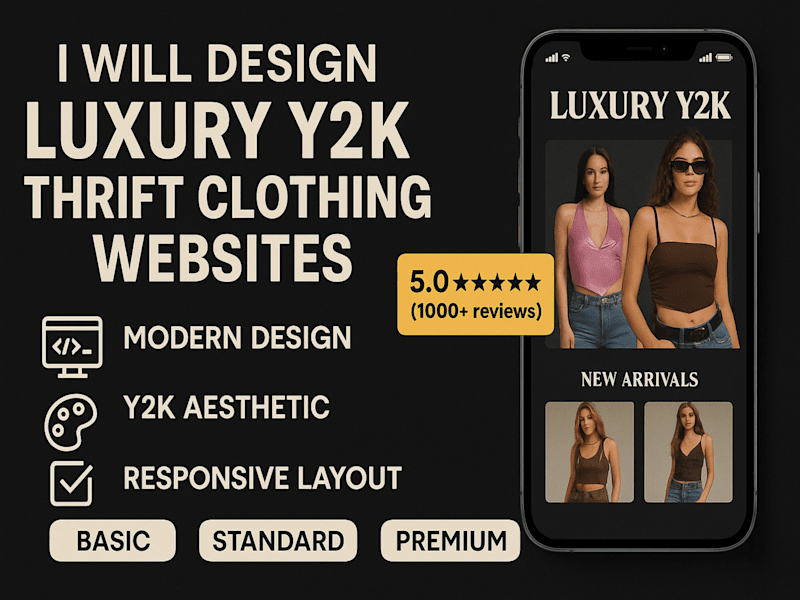 Cover image for reate luxury y2k thrift clothing website