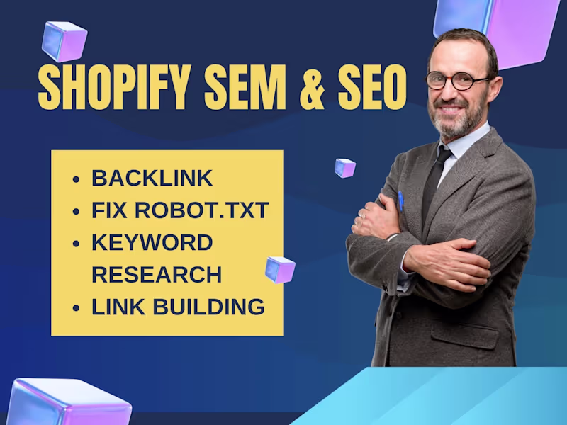 Cover image for Help you do shopify marketing for Search Engine Marketing