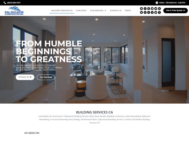 Cover image for Cali Builders & Construction