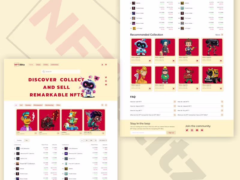 Cover image for NFTs Website Landing Page