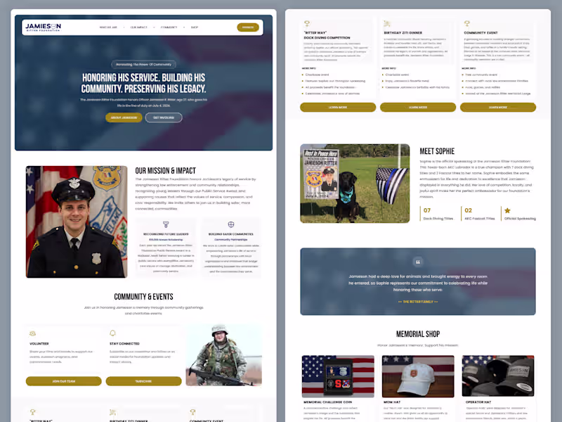 Cover image for Jamieson Ritter Foundation Website Design