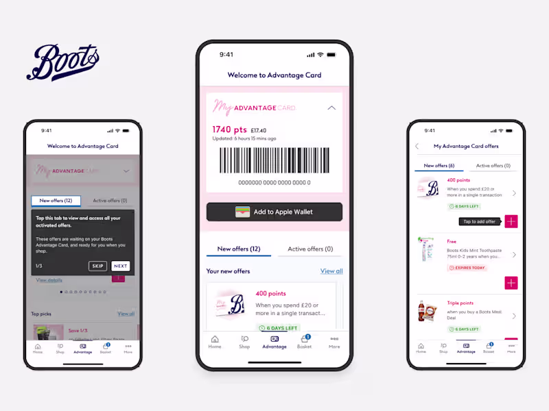 Cover image for Enhancing Advantage Card Digital Offers for Boots UK Mobile App