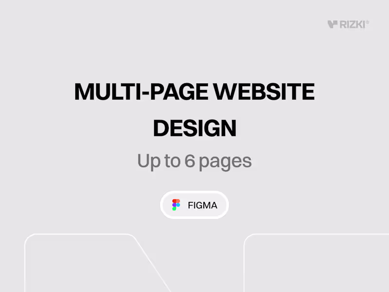 Cover image for Multi-Page Website Design (Figma)