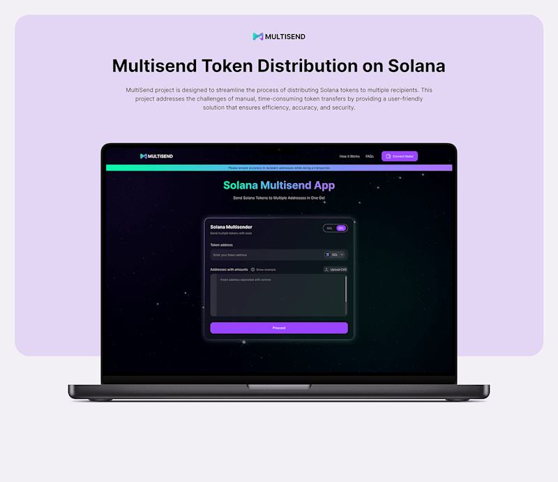 Cover image for Solana Token Multisender  (Behance)