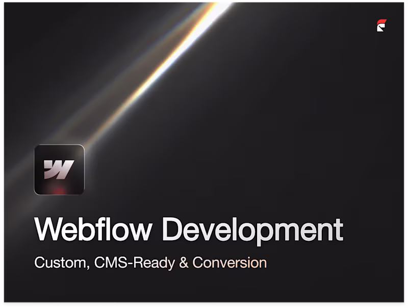 Cover image for Webflow Website Development — Custom, CMS-Ready & Conversion