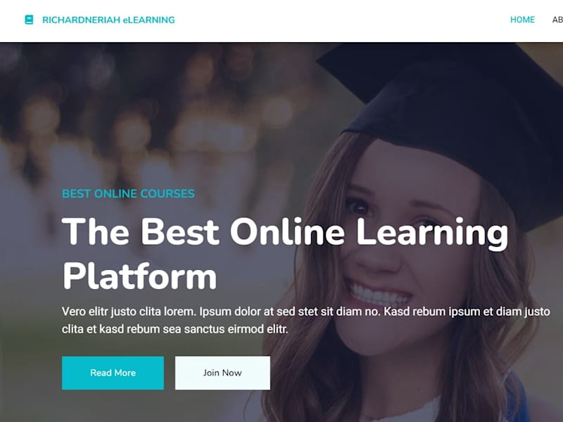 Cover image for e-Learning site
