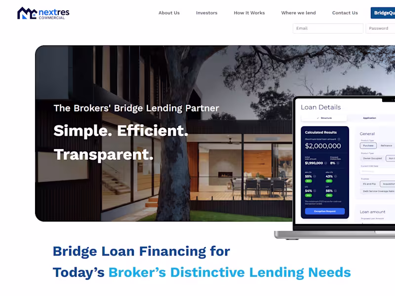 Cover image for Nextres – Personalized Investment Lending Platform