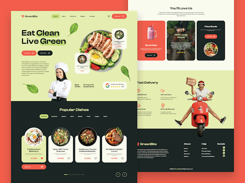 Cover image for GreenBits : Healthy Food Prep and Delivery Website