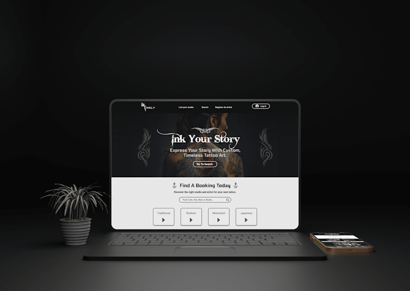 Cover image for Inkly Australia Tattoo Platform Development
