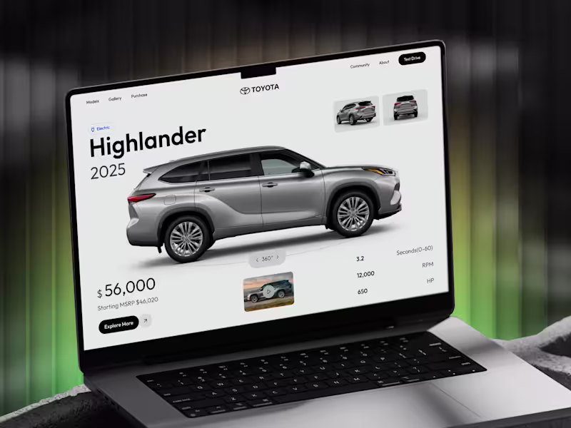 Cover image for Luxury Electric Car Rental Website  UIUX Design Concept