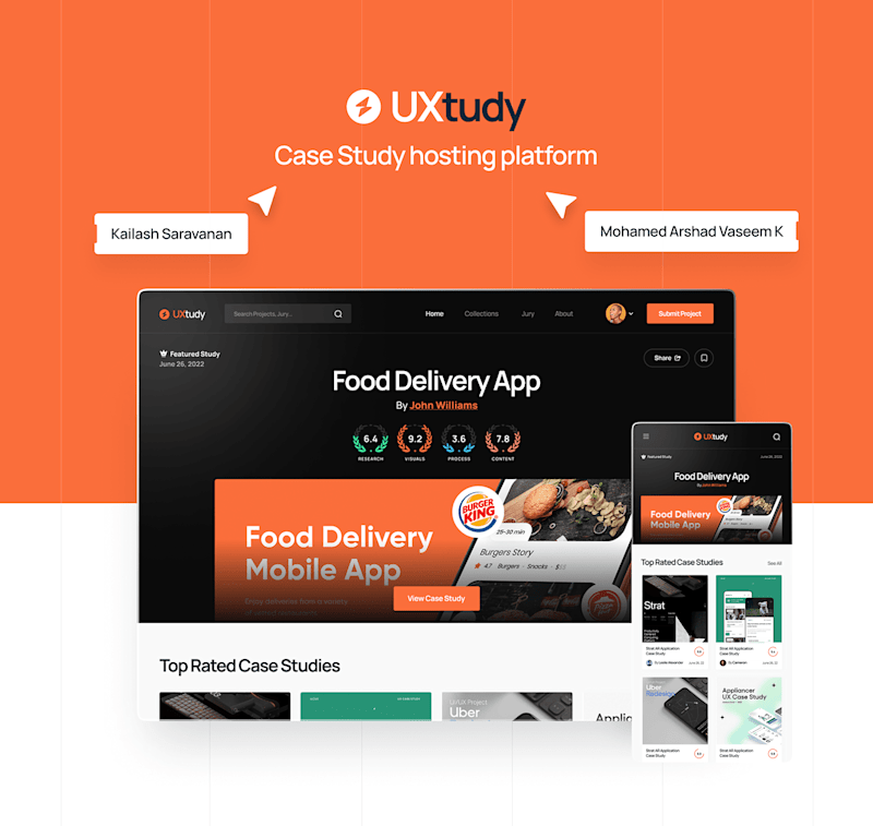 Cover image for UXtudy - Case Study Hosting Platform