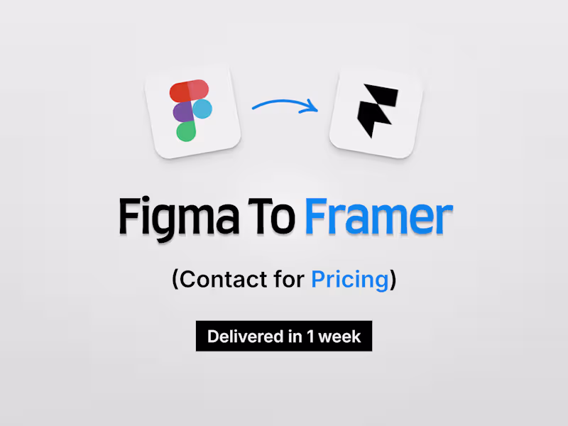 Cover image for Figma to Framer Website