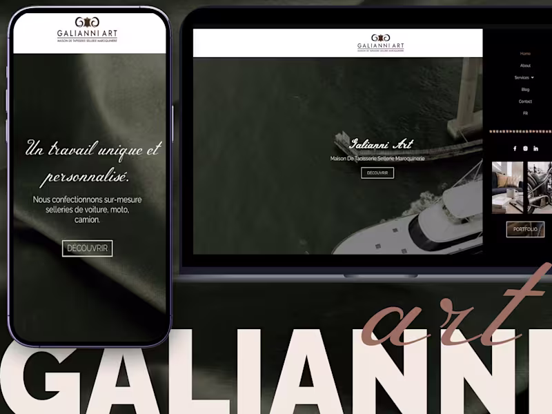 Cover image for Galianni Art Website & Brand design