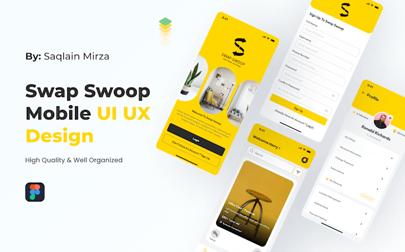 Cover image for Swap Swoop - Mobile App - UI UX Design