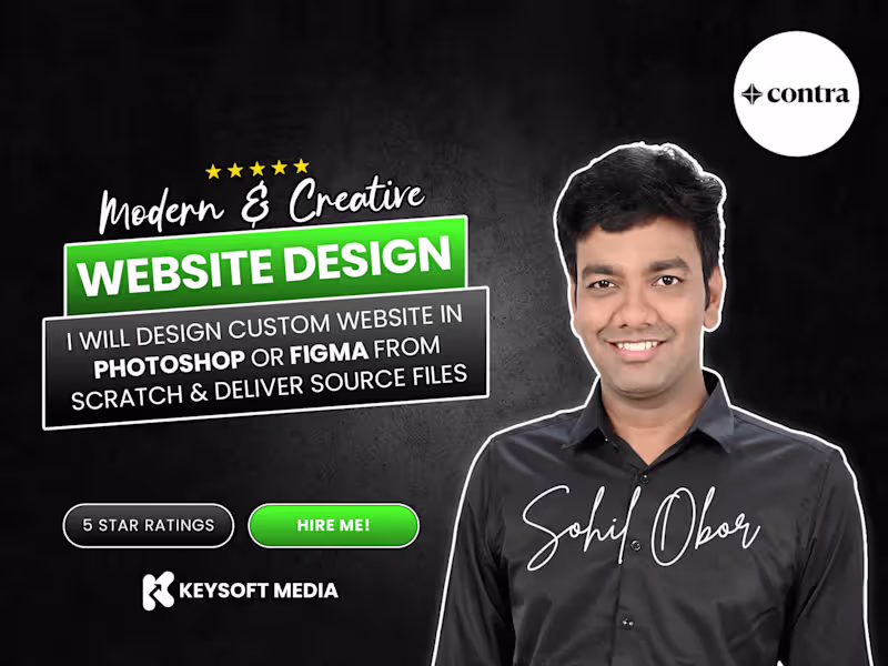 Cover image for Premium User-Focused UI/UX Website Design in PSD or Figma