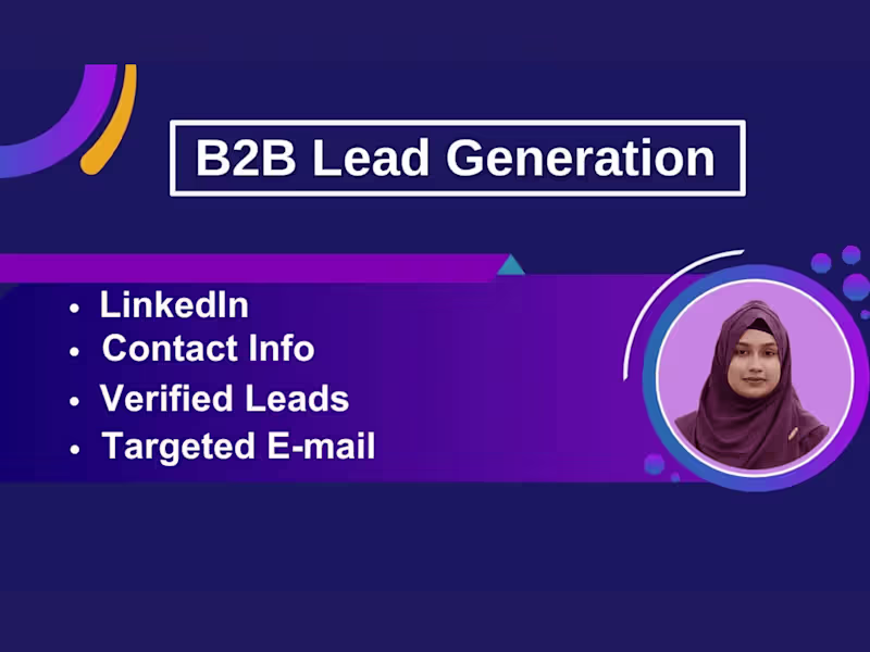 Cover image for I will provide b2b lead generation for any company