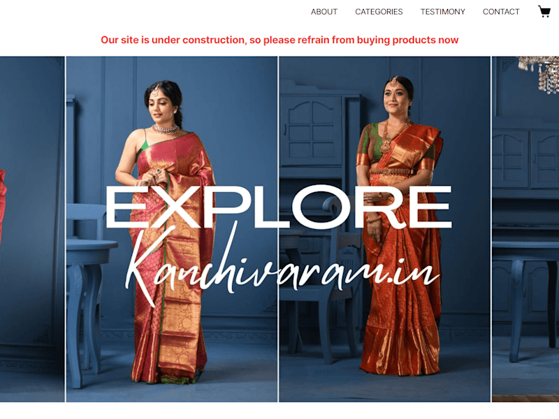 Cover image for E commerce website for Kanchivaram.in