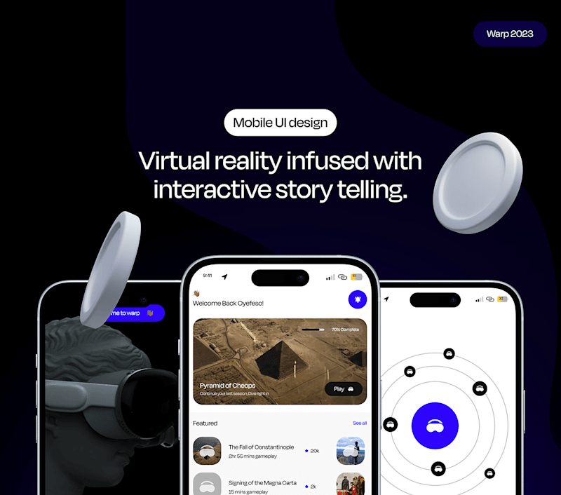 Cover image for Warp - Virtual Reality mobile App