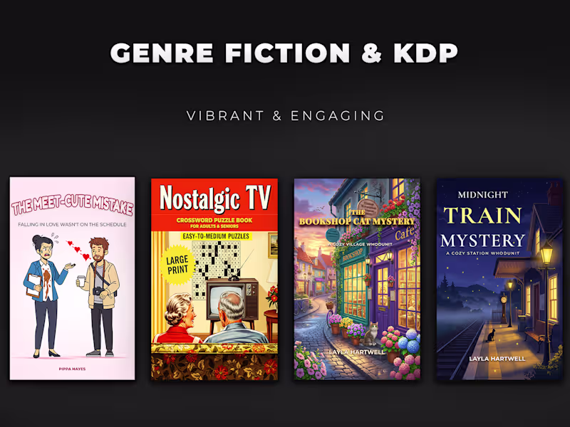 Cover image for Genre Fiction & KDP Book Covers Vibrant and engaging covers ...