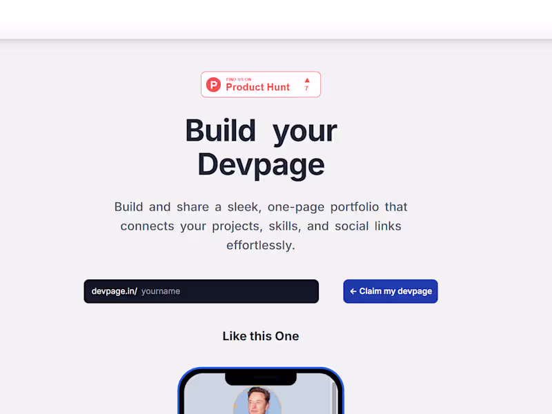 Cover image for Devpage