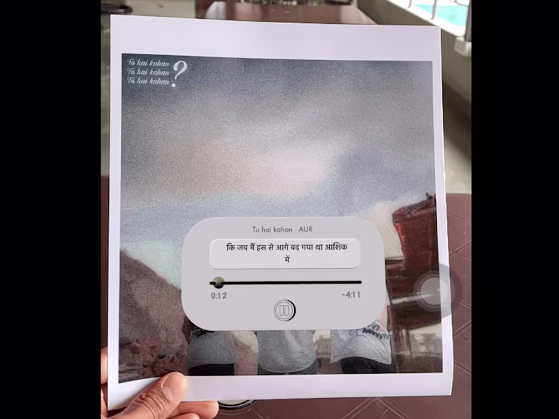 Cover image for Music player in augmented reality