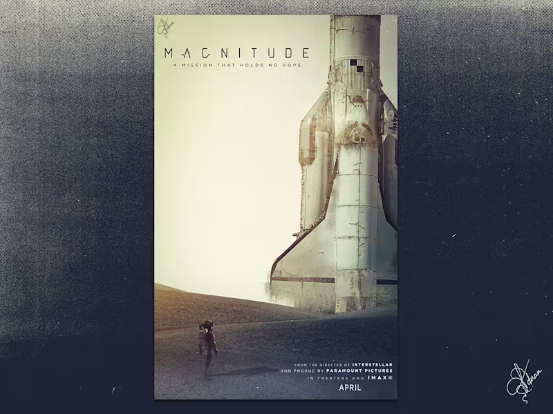 Cover image for Fictional Movie poster design (Magnitude)