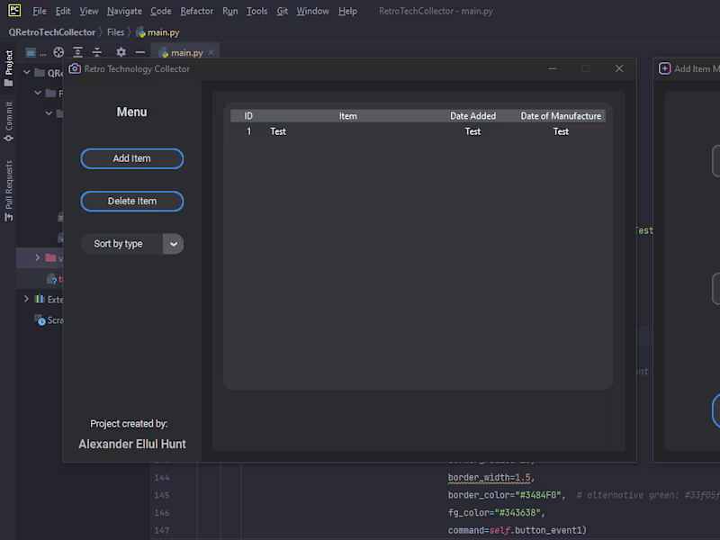 Cover image for Database System written in Python