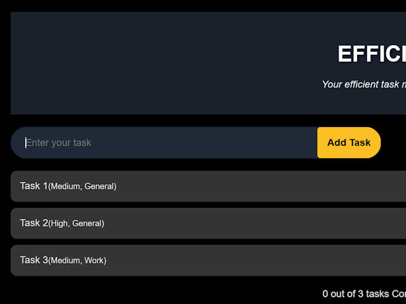 Cover image for Efficio: Task Manager