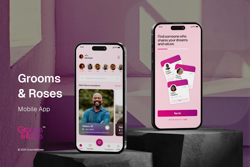 Cover image for Grooms & Roses Matrimonial App Design