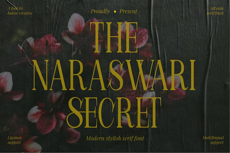 Cover image for Naraswari Font | Modern Stylish Serif Font